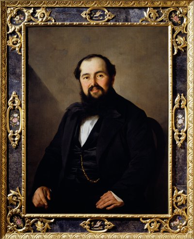 ジュゼッペ・ヴィーティ（1816-1860）の肖像 アントニオ・プッチネッリ（1822-1897）の絵 作： Antonio Puccinelli