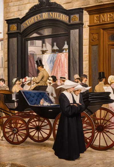 エポック、修道女と馬車の詳細 作： Antonio Puccinelli