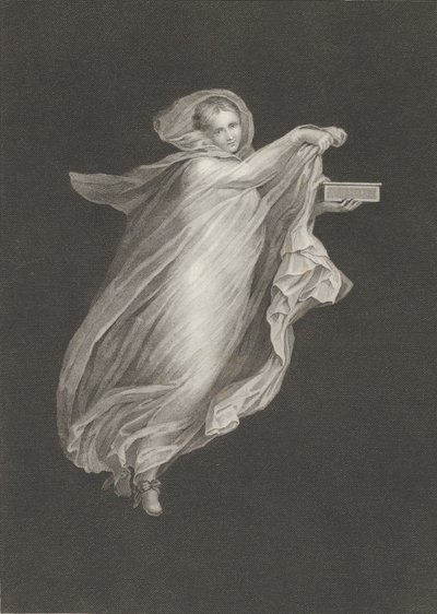 フード付きのショールを身に着け、左手に箱を持っているバッカンテ、設定 ag..., ca. 1795年頃。 1820年。 作： Antonio Ricciani