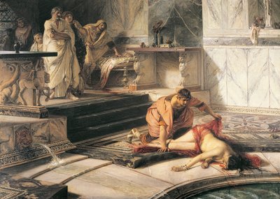 イタリア、クレモナ、ネロとアグリッピナ 作： Antonio Rizzi