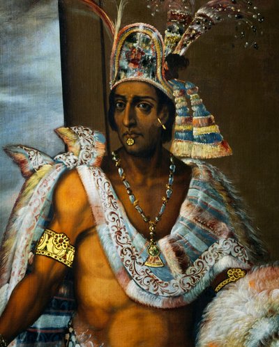 アステカ最後の王、モンテズマ2世・テクノチティトランの肖像（1466年頃～1520年頃 作： Antonio Rodríguez