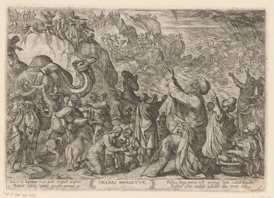 エジプト人は紅海で溺れる Pharaoh mergitur (オブジェクトのタイトル) 旧約聖書の戦闘シーン（シリーズタイトル） 作： Antonio Tempesta