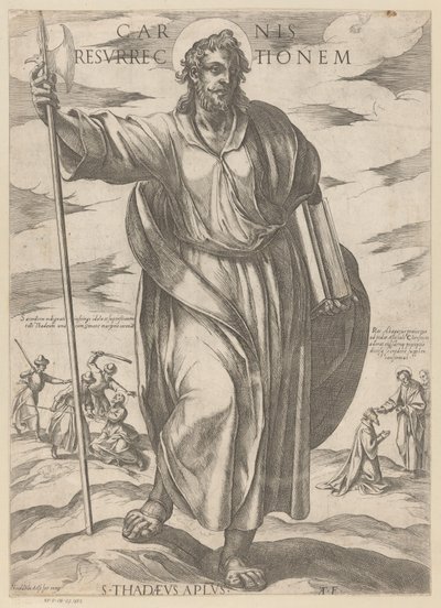 De heilige ユダ・タデウス 肉の復活 (オブジェクトのタイトル) Christ, Mary en de apostle (シリーズタイトル) 作： Antonio Tempesta
