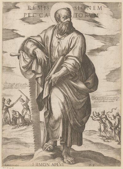 聖シモンの 罪の赦し (オブジェクトのタイトル) Christ, Mary en de apostle (シリーズタイトル) 作： Antonio Tempesta