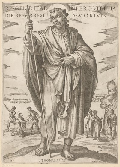 セントトーマスの 死からよみがえり三日目に地獄に堕ちた（オブジェクトのタイトル） Christ, Mary en de apostle (シリーズタイトル) 作： Antonio Tempesta