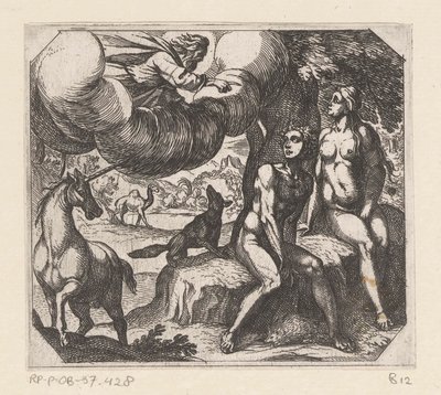 神はアダムとイブの不従順を非難する The Creation（シリーズタイトル） 作： Antonio Tempesta