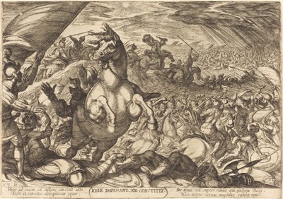 太陽に停止を命じるジョシュア 作： Antonio Tempesta