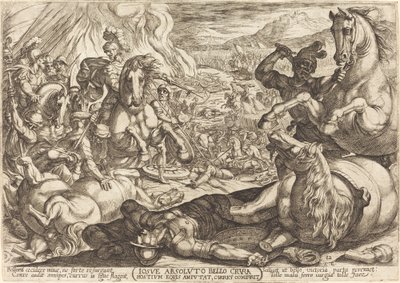 ジョシュアは戦車を燃やし、敵の足を切り落とす 作： Antonio Tempesta