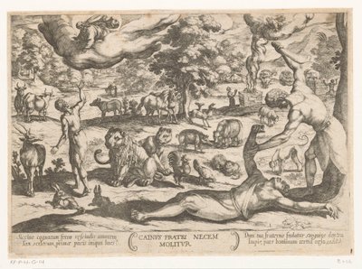 カインがアベルを殺す Cainus fratri necem molitur (オブジェクトのタイトル) 旧約聖書の戦闘シーン（シリーズタイトル） 作： Antonio Tempesta