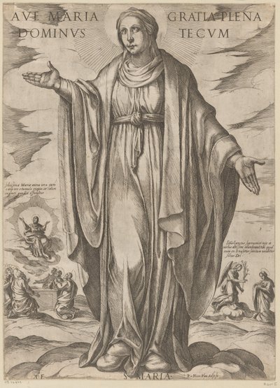 マリア 恵みに満ちたマリア様、あなたと共にいる主よ (タイトルのタイトル) Christ, Mary en de apostle (シリーズタイトル) 作： Antonio Tempesta