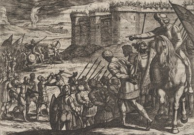 祭壇画のデイビッド・プレデラ王のパネル。 作： Antonio Tempesta