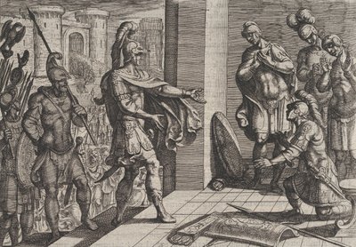 プレート 26: 1611 年のザ ワ… より、Cerialis が市民を助けたローマの兵士を許し、救済する。 作： Antonio Tempesta
