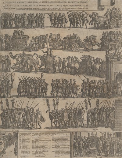 ローマ皇帝の左側の凱旋、1603 年。 作： Antonio Tempesta