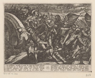 モーゼル川のローマ陣営への奇襲攻撃 ローマ人に対するバタヴィア戦争 (シリーズタイトル) Batavorum cum Romanis Bellum (シリーズタイトル) 作： Antonio Tempesta