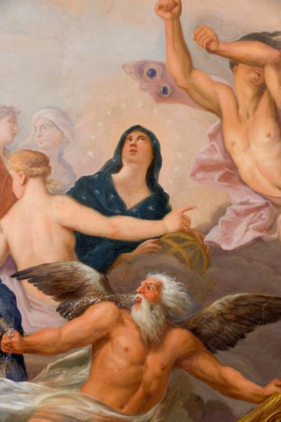 芸術と科学に囲まれたミネルバ、バンケティング ハウスの詳細 作： Antonio Verrio
