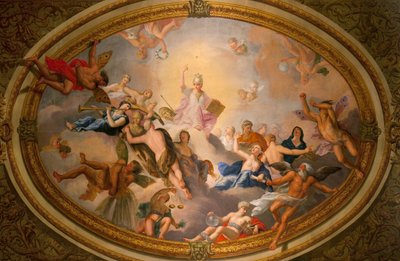 芸術と科学に囲まれたミネルバ、バンケティング ハウスの詳細 作： Antonio Verrio
