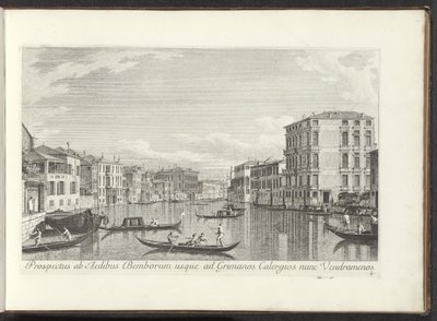 Gezicht op het Canal Grande、Palazzo Bembo と Palazzo Vendramin-Calergi te Venetië ベンボの家からグリマノス・カレルギオス、現在はヴェンドラメノスまでの見通し (オブジェクトのタイトル) アントニウス運河のパネルからのヴェネツィアの街のより有名な景色 38 aer 作： Antonio Visentini
