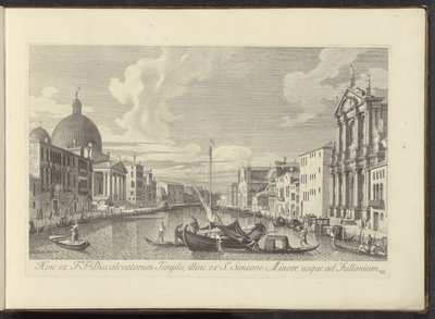 Gezicht op het Canal Grande, de Santa Maria di Nazareth en de San Simeone Piccolo te Venetië したがって、F. F。 S. Simeon Minor から Fullonium まで (オブジェクトのタイトル) アントニウス運河からのヴェネツィアの街の最も有名な景色 作： Antonio Visentini