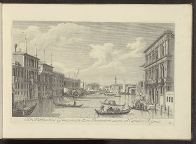 Gezicht op het Canal Grande en Palazzo Vendramin-Calergi te Venetië こちら側のグリマンの家から、玉座の家から、王立運河まで (オブジェクトのタイトル) アントニウス運河からのベニスの街のより有名な景色 アントニオによって放送された 38 枚のパネル 作： Antonio Visentini