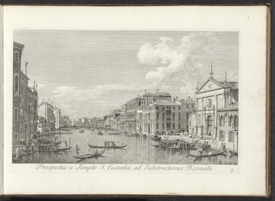 Gezicht op het Canal Grande en de kerk de San Stae te Venetië 聖ユスタシウス神殿からリヴォアルティの下部構造までの眺め (オブジェクトのタイトル) アントニオ・ヴィッセンティーニがpに真鍮で印刷したアントニウス運河の38番目のパネルからのヴェネツィアの街の最も有名な景色 作： Antonio Visentini
