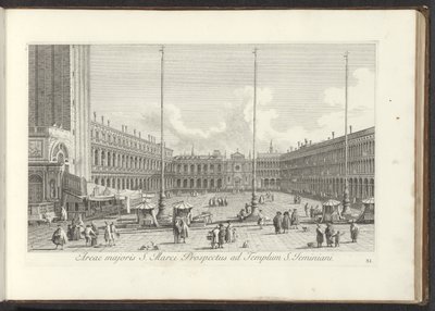 Gezicht op het San Marcoplein te Venetië 聖ジェミニアーニ神殿への聖マルコ プロスペクトスの広域 (オブジェクトのタイトル) Gezichten op bugemenen en pleinen in Venetië (シリーズタイトル) アントニウス運河からのヴェネツィアの街のより有名な景色、38枚の空気のパネル 作： Antonio Visentini