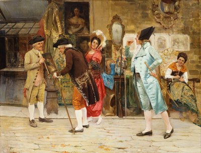 古い骨董品店、1892 作： Antonio Zoppi