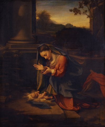 子供を崇拝するマドンナ、c。 1525 作： Antonio da Correggio