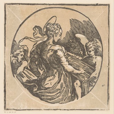 音楽家聖セシリア 作： Antonio da Trento (possibly)