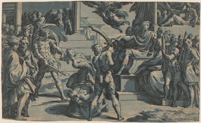 聖ペテロとパウロの殉教、c。 1530年。 作： Antonio da Trento