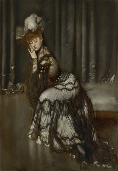アントニオ ラ ガンダーラ (1861-1917) によるマダム サルヴァトールの肖像画 作： Antonio de la Gandara