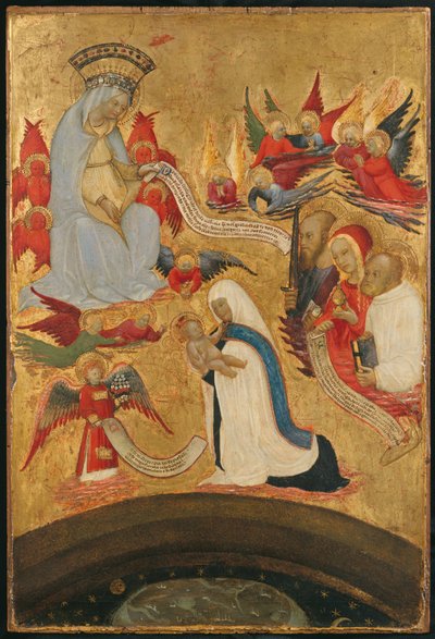 幼子キリストを抱くサンタ・フランチェスカ・ロマーナ 1445年。 作： Antonio del Massaro da Viterbo