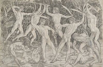 裸の男性の戦い、c1470-1475 作： Antonio Pollaiuolo