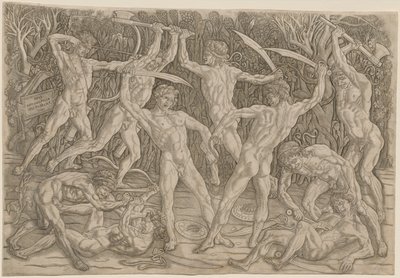 ヌードの戦い、1470年代〜80年代。 作： Antonio Pollaiuolo