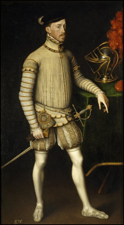オーストリアの神聖ローマ皇帝マクシミリアン2世の肖像1527-1576、1550 作： Antonis Mor