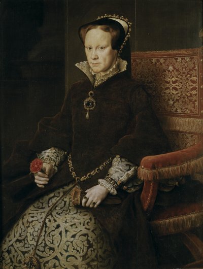 イギリスのメアリー1世の肖像画、1554年 作： Antonis Mor