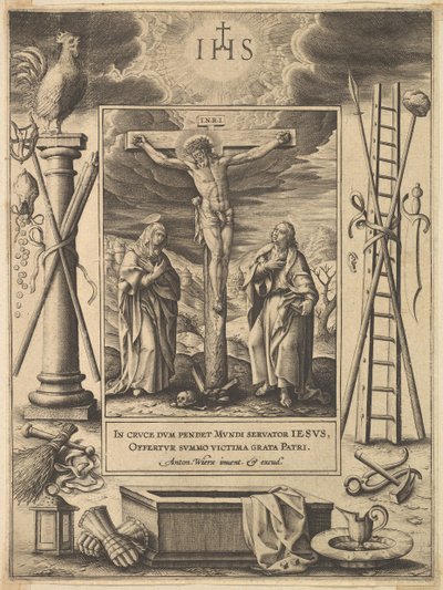 十字架上のキリスト、1604年以前。 作： Antonius Wierix