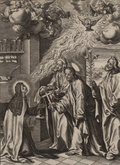 聖テレジアのビジョン、1570-1604。 作： Antonius Wierix