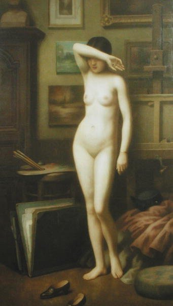 The Reluctant Model, c.1910-20 (油彩・キャンバス) 作： Antony Troncet