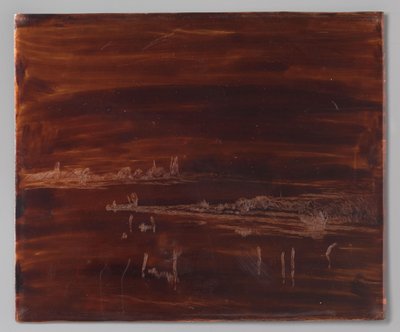 塔のある川の風景 作： Antoon Derkzen van Angeren