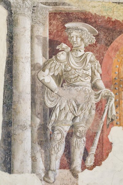 ポルタ・クラウサを守る聖騎士（フレスコ画） 作： Antornio da (attr.to) Anghiari