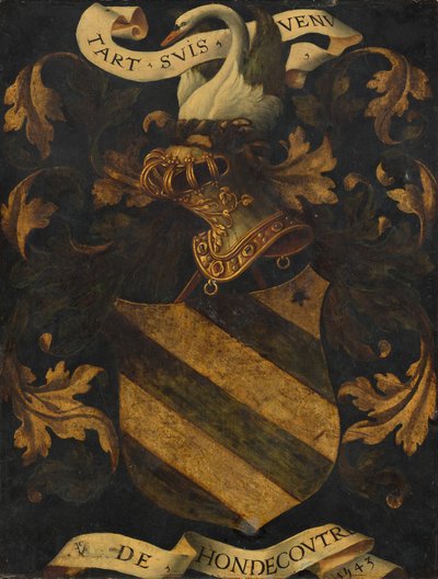クレステッド コート オブ アームズ [リバース]、1543 年。 作： Antwerp 16th Century