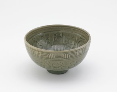 竜泉風の丼、茶碗（八）、19世紀初頭（青磁釉石器） 作： Aoki (attr. to) Mokubei