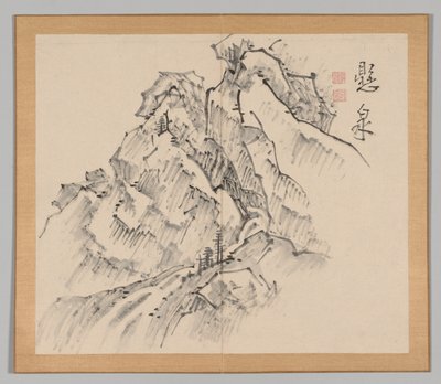 池野大河後の風景研究のダブルアルバム、第1巻、26世紀、18世紀。 作： Aoki Shukuya