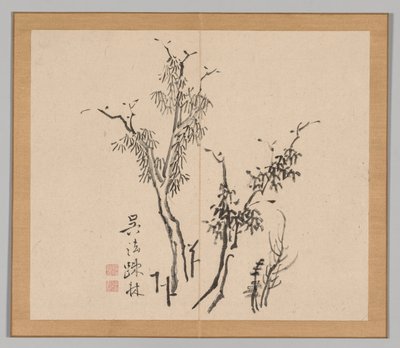 池野大河、第1巻5、18世紀後の風景研究のダブルアルバム。 作： Aoki Shukuya
