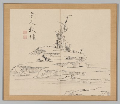 池野大河、第2巻12、18世紀後の風景研究のダブルアルバム。 作： Aoki Shukuya