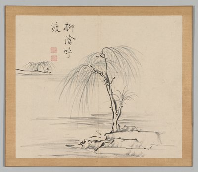 池野大河、18世紀18葉2葉後の風景研究のダブルアルバム。 作： Aoki Shukuya