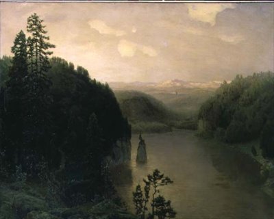 ウラル山脈のゴルノイエ湖 作： Apollinari Mikhailovich Vasnetsov