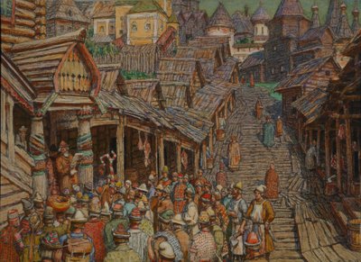布告を読む 作： Apollinari Mikhailovich Vasnetsov