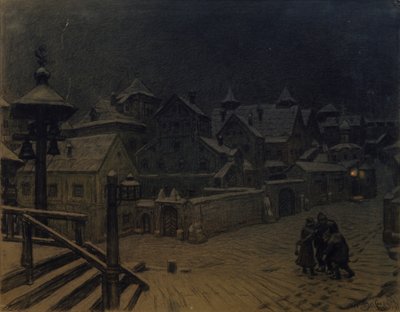 1918年に眠っているボヤール邸宅 作： Apollinari Mikhailovich Vasnetsov