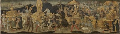 イッソスの戦いに行進するダリウス イッソスの戦いへのダリウスの出発 作： Apollonio di Giovanni (workshop of)